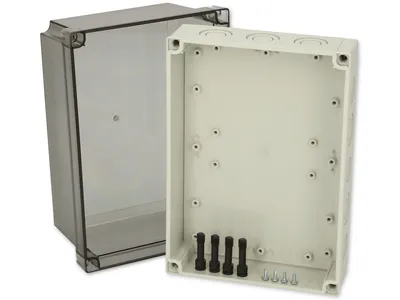 Produktbild von FIBOX Gehäuse mit Dichtung und Deckel, Serie: MNX mit metrischen Vorprägungen, Werkstoff Gehäuse Polycarbonat (PC) Maße