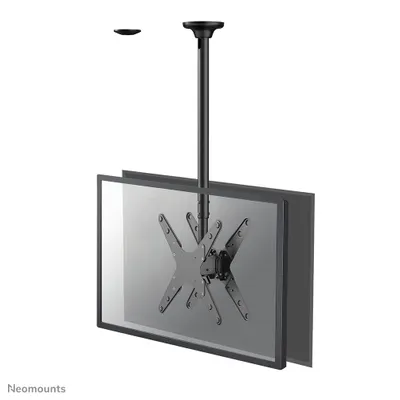 Immagine prodotto di Neomounts FPMA-C340DBLACK Supporto doppio per monitor/TV a soffitto 32-75" - h 106-156 cm