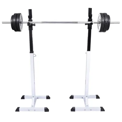 Immagine prodotto di Rack per squat/bilanciere con set di bilancieri da 60,5 kg