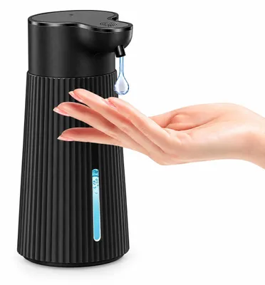 Immagine prodotto di INF Dispenser di Sapone Elettrico a Goccia: ABS, 9x9x18cm, per Cucina e Bagno Nero