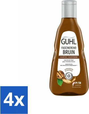 Zdjęcie produktu dla Guhl - Szampon - Colorshine Brown - 250 ml - opakowanie ekonomiczne - 4 szt