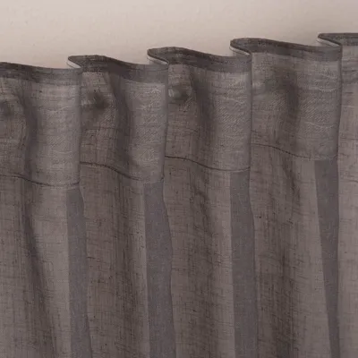 Produktbild von Fertigschal mit Schlaufenband aus recyceltem Polyester einfarbig anthrazit 140x245cm