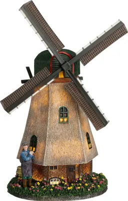 Image de Luville Pendentifs de Noël Zaanse molen - 20x14x28 cm - Polyrésine - Multi