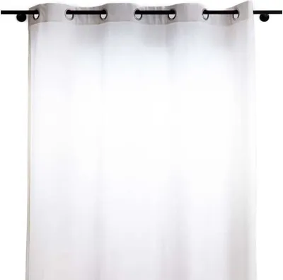 Produktbild von Ösengardine blickdicht uni Velours cremeweiß 145x245cm
