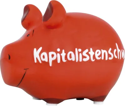 Produktbild von KCG 100566 Spardose Schwein "Kapitalistenschwein" - Keramik, klein