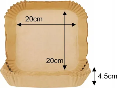 Obrázek produktu pro Vložky Papír do fritézy Airfrayer Papírové na pečení 20X4,5 50 ks
