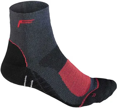 Produktbild von Socken F Mountainbike High Merino Damen schwarz/rot Gr. 39 - 42