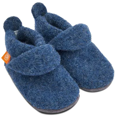 Produktbild von Orangenkinder Klassik Wolli Kleinkinder Krabbelschuhe Jeans, 9-03-770