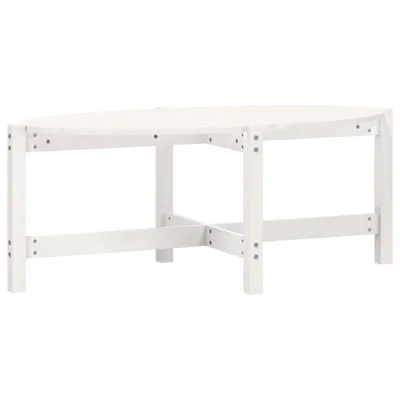 Zdjęcie produktu dla vidaXL Stolik kawowy biały 118x63x45 cm lite drewno sosnowe