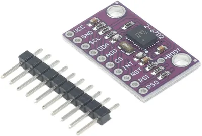 Productafbeelding van 9-assige IMU Sensor - Bewegingsmodule - Robotica AR VR - Geavanceerde Sensorfusie - 25.8x15.5mm - Paars