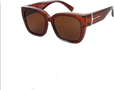 Produktbild von Polarisierte Überzieh Sonnenbrille Überziehbrille Überbrille Fit 5054 Braun