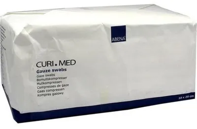 Productafbeelding van Mullcompressen, 8-laags, niet steriel, 10x20 cm, 100 stuks, verpakking