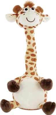 Obrázok produktu pre Idena 40362 - Žirafa Chatterbox, cca 32 cm, plyšová hračka opakuje všetko zábavným hlasom a pohybuje krkom, na batérie