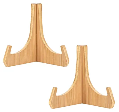 Image de Omgoods - Ensemble de supports en bois pour présentations de livres et de photos (2 pièces)