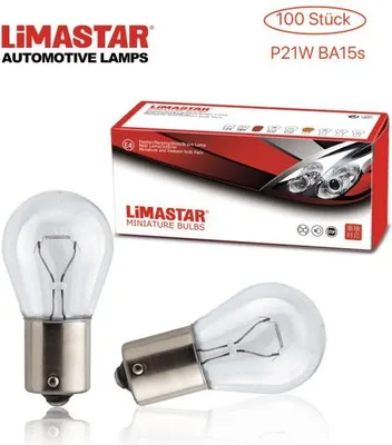 Obrázok produktu pre 100 Stück P21W 12V 21W KUGELLAMPE BA15S BREMSLICHT BIRNE TAGFAHRLICHT EINFADEN
