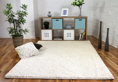 Produktbild von Luxus Hochflor Langflor Teppich Milano Creme, Größe:300x300 cm