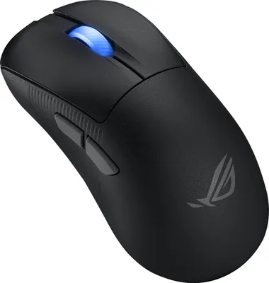 Produktbild von ASUS ROG Keris II Ace Wireless AimPoint Black, rechts, Optisch, RF Wireless + Bluetooth + USB Type-A, 42000 DPI, Schwarz