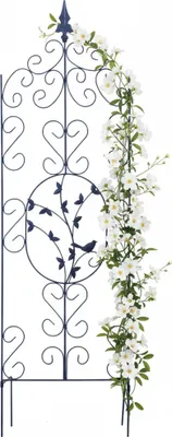 Immagine prodotto di Relaxdays Supporto per rampicanti, A x L: 116 x 35 cm, graticcio per piante rampicanti, metallo, edera, rose, autoportante, nero