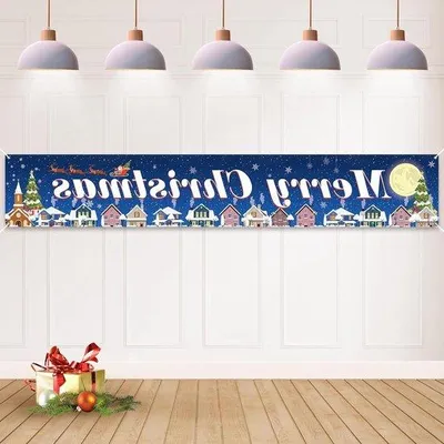 Immagine prodotto di Lunghi striscioni natalizi per interni ed esterni 270x40 cm - Decorazioni natalizie