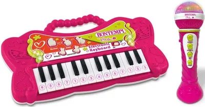 Produktbild von Bontempi Mini-Piano mit Karaoke-Mikrofon 602171