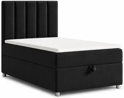 Produktbild von Best for Home Boxspringbett mit Bettkasten Trinity K10-SINGLE 90x200 Bonellfederkern inkl. Topper - Schwarz