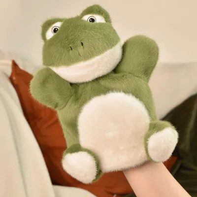 Immagine prodotto di Doudou. Storia di un orso. Pupazzo di peluche, rana verde, 24 cm