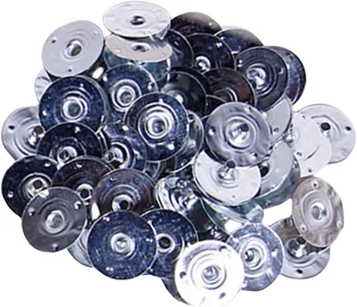 Produktbild von Packung mit 100 Teelicht-Dochthaltern, Zentrierbasis, Dochthalter aus Metall (20 mm)