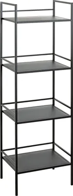 Produktbild von HAKU Regal Badregal schwarz - Metall, B/H/T: 40x128x30 cm