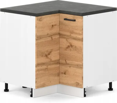 Produktbild von ULWEHOME 90x90 Corner Base Cabinet with 2 Doors, Wotan Oak | EKO Kitchen Furniture System