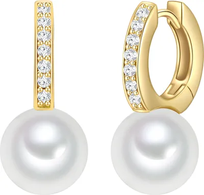 Produktbild von Rafaela Donata Creolen Sterling Silber Zirkonia Muschelkernperle 50110178