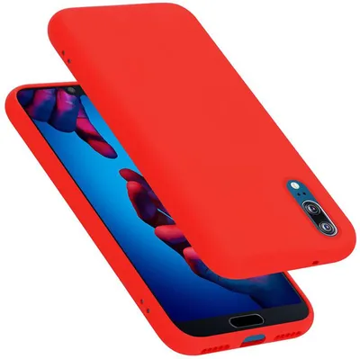 Produktbild von Cadorabo Schutzhülle für Huawei P20 Hülle in Rot Handyhülle Case Cover TPU Etui