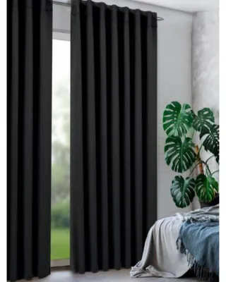 Produktbild von Fertigschal verdeckte Schlaufen "Lennard" - Größe (HxB): 245x135cm Farbe: Schwarz