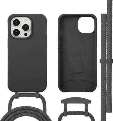 Zdjęcie produktu dla imoshion Kolorowa tylna obudowa z odpinanym paskiem z MagSafe do Apple iPhone 14 Pro – Black Coffee