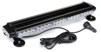 Obrázek produktu pro Stroboskopické světlo pro auto – LED světelná lišta o délce 60 cm – 46 LED diod – Střešné výstražné světlo pro nouzové situace – Teplá bílá barva (3000K) – Vhodné pro automobily, nákladní vozidla, přívěsy a karavany