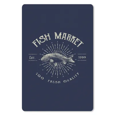 Produktbild von MuchoWow® Mauspad Mousepad Jahrgang - Fisch - Text 18x27 cm - Mousepads - Maus Mat - Pad - Mausunterlage