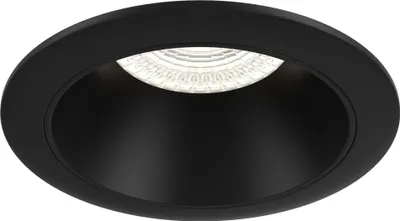 Image de Luminaire encastré, aluminium,1 flamme, noir, D 8,5 cm