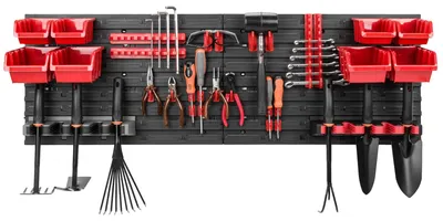 Zdjęcie produktu dla Półka narzędziowa do warsztatu, ogrodu i garażu - uchwyt na narzędzia - 115 x 39 cm