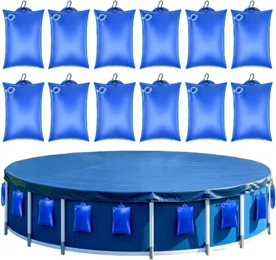Imagen del producto de Pesos para cubierta de piscina, de 35 x 24 cm, juego de 12 unidades, para fijación