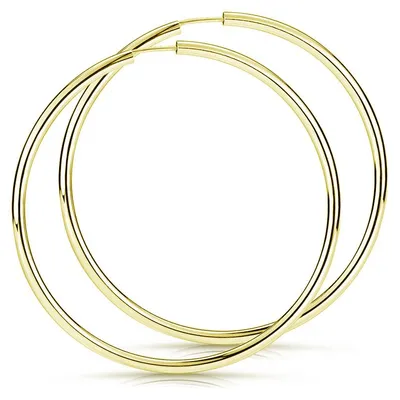 Produktbild von MATERIA Damen Ohrringe Gold Creolen 47mm - Gelbgold vergoldete Ohrringe aus 925 Sterling Silber SO-83