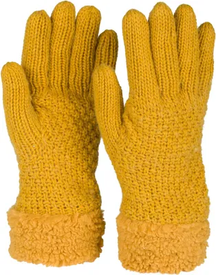 Produktbild von styleBREAKER Damen warme Winter Handschuhe mit Perlmuster und Fleece, Thermo Strickhandschuhe, Fingerhandschuhe 09010032