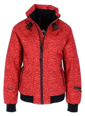Produktbild von Chiemsee Women's im angesagten Blouson-Schnitt und All-Over-Print Jacket, Red/Dark Red Ao, 1061702, L
