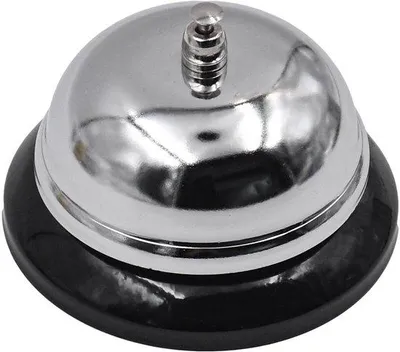 Produktbild von Serviceglocke für Restaurants und Hotels - 2 Stück - Silber - Rezeptionsserviceglocke