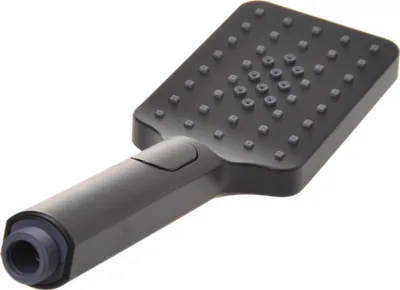 Immagine prodotto di Soffione Aqbau® doccia a pioggia, soffione ad alta pressione, doccetta grande con 3 modalità di getto, soffione nero (angolare)