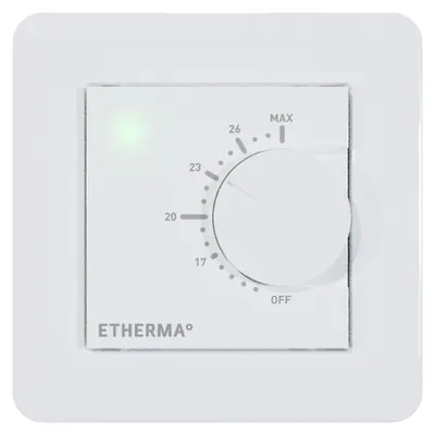 Obrázok produktu pre Termostat Etherma eBASIC-1 s funkciou aplikácie a otočnou voľbou 41278