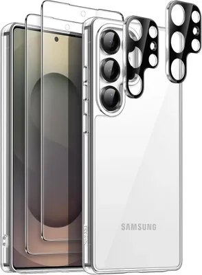 Produktbild von 4in1 Set für Samsung Galaxy S25 Ultra 2x Display Schutzglas + 2x Kameraschutz 9H Panzerfolie