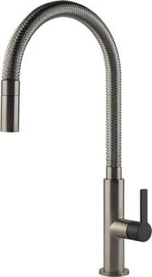 Immagine prodotto di Miscelatore monocomando Gessi Mesh 60003 599 43,3 cm Nero opaco / Finox