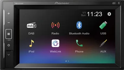 Produktbild von Pioneer DMH-A240DABAN, Schwarz, 2 DIN, Android, iOS, AAC, FLAC, MP3, WAV, WMA, FLV, H.264, MKV, MPEG2, MPEG4, 15,8 cm (6.2")