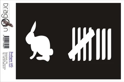 Produktbild von Aufkleber / Autoaufkleber - JDM / Die cut / Auto / OEM - Rabbit Society 210x100mm silber - Heckscheibe / Heckscheibenaufkleber