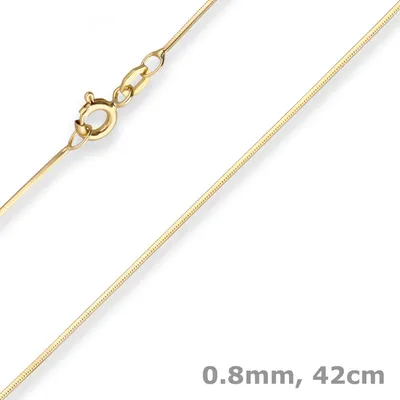 0-8mm-Schlangenkette-diamantiert-aus-333-Gelbgold-42cm