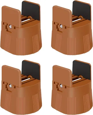 Produktbild von Einstellbare Möbelerhöhungen - Top in der Breite 0-1,97' Zoll Compact Duty Risers für Couch, Sofa, Tisch, Stuhl - unterstützt bis zu 2.000 lbs(Braun)